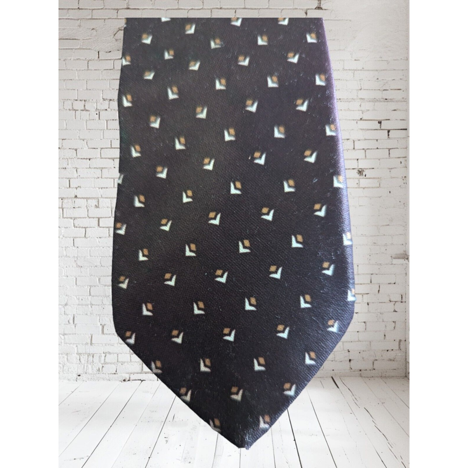 Morocco Brand Polyester Long Tie Necktie Designer Dark Brown Beige 59 Acorns